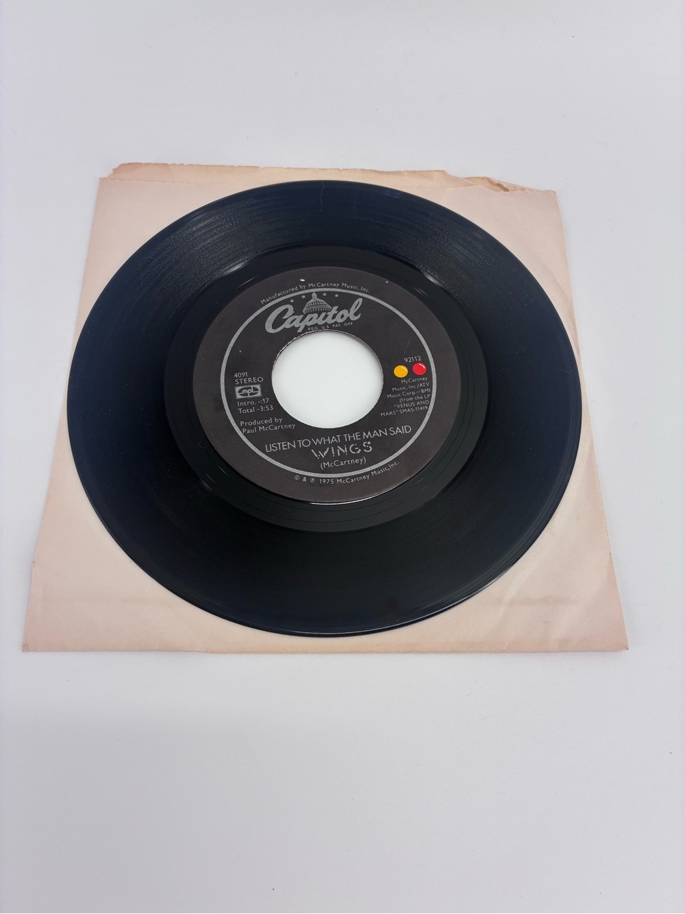 Paul McCartney Wings Vinyl Record